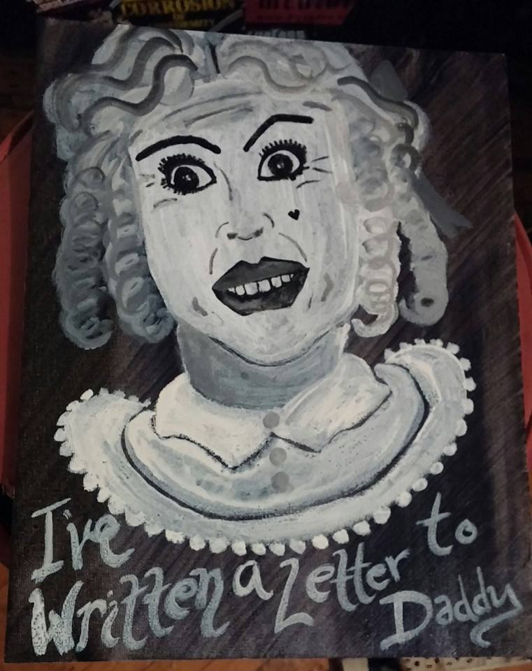 761x960 Whatever Happened To Baby Jane Bette Davis Horror Painting - Bette Davis Painting
