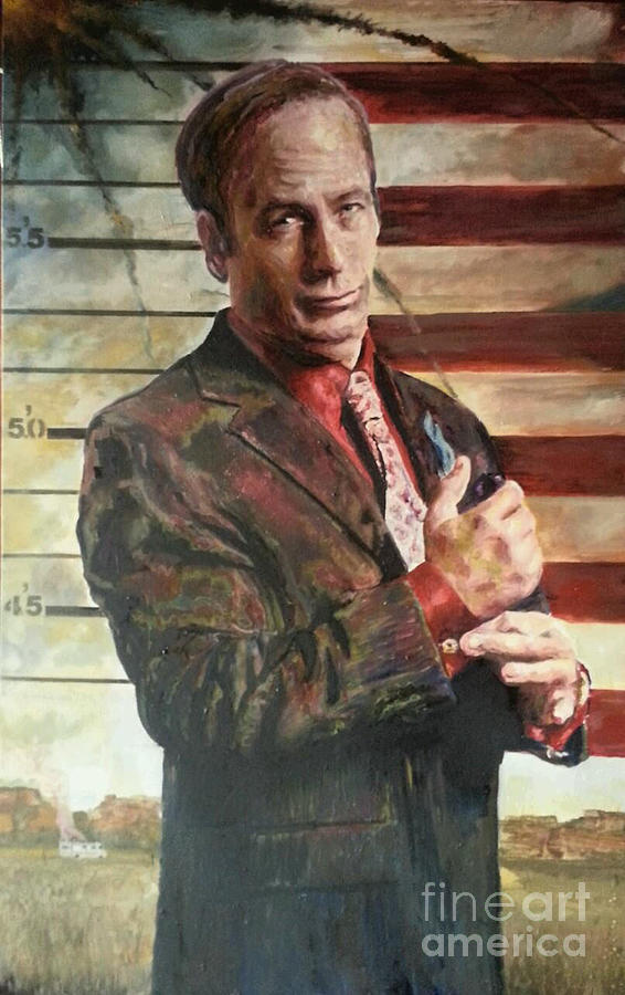 566x900 Better Call Saul Oil Painting Painting By Benjamin Enzfelder - Better Call Saul Painting