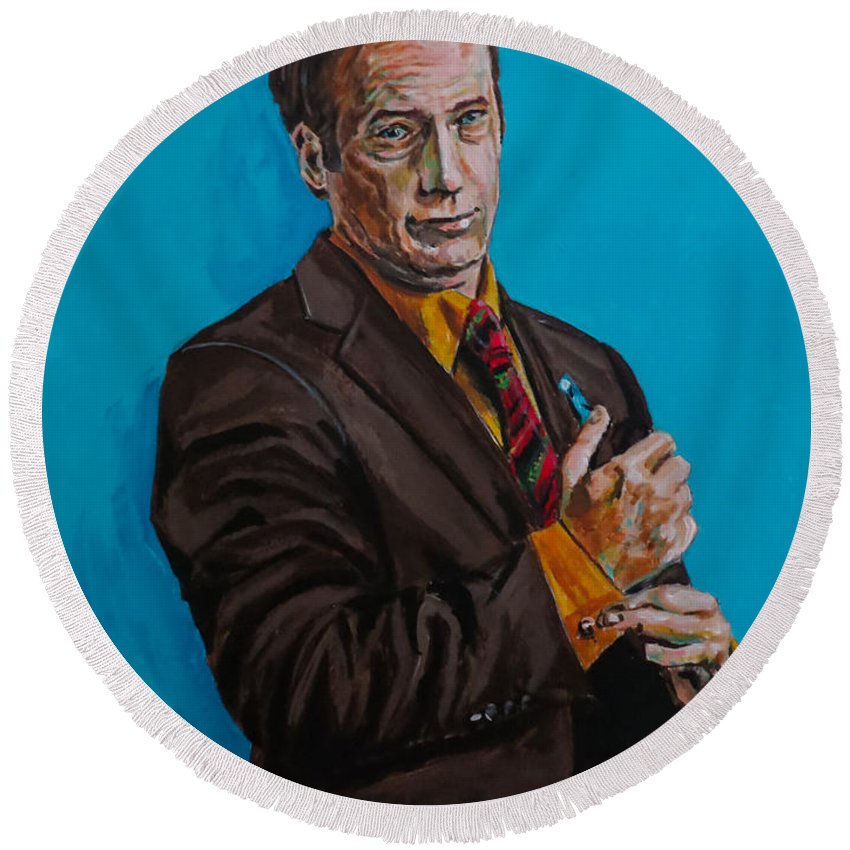 850x850 Better Call Saul Round Beach Towel For Sale By Joel Tesch - Better Call Saul Painting