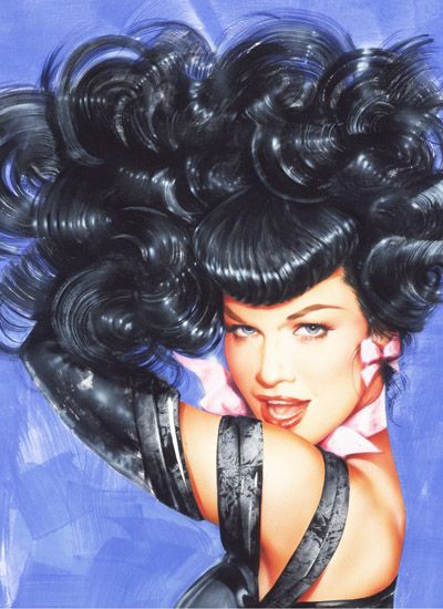 400x550 Bettie Page By Olivia De Berardinis Projectart - Bettie Page Painting