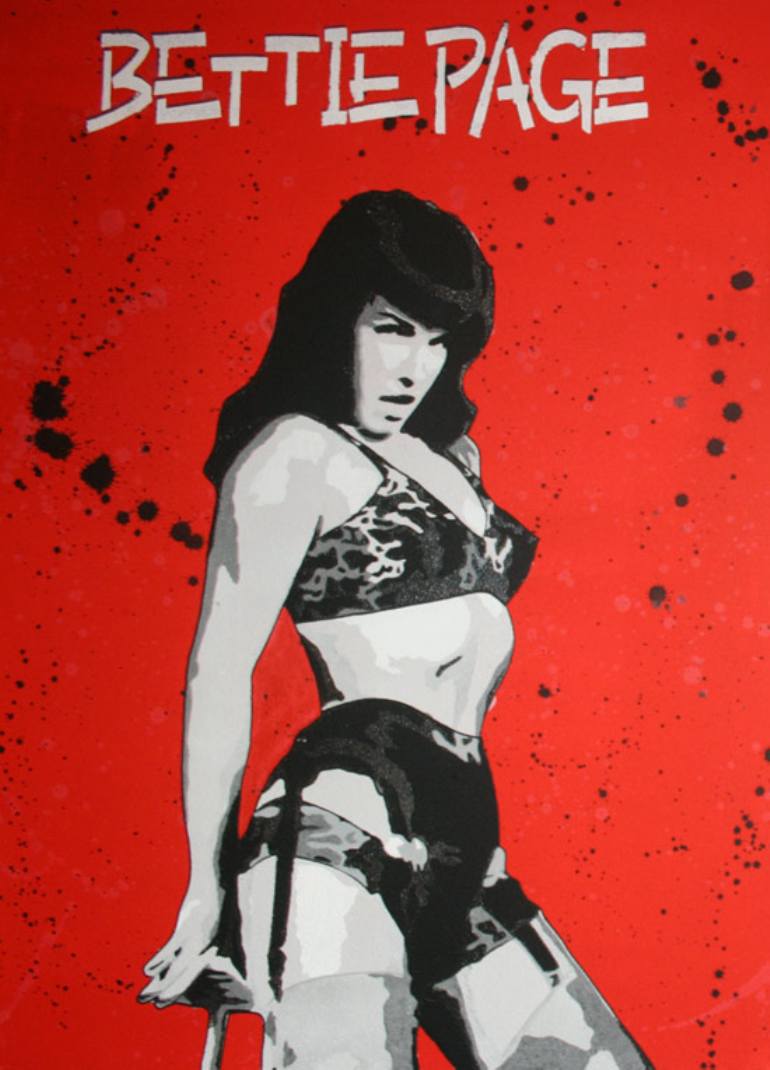 770x1070 Saatchi Art Bettie Page Painting By Jinks Kunst - Bettie Page Painting