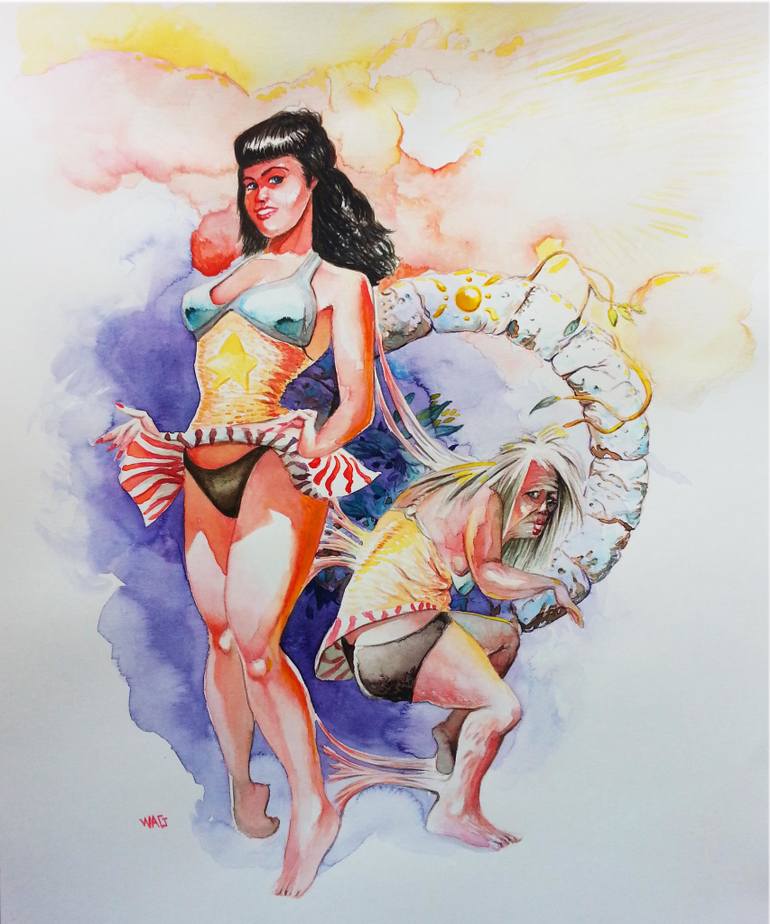 770x924 Saatchi Art Bettie Page 2 Painting By Robert Decurey - Bettie Page Painting