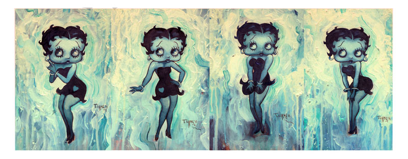 800x313 Betty Boop By Tcypress - Betty Boop Painting