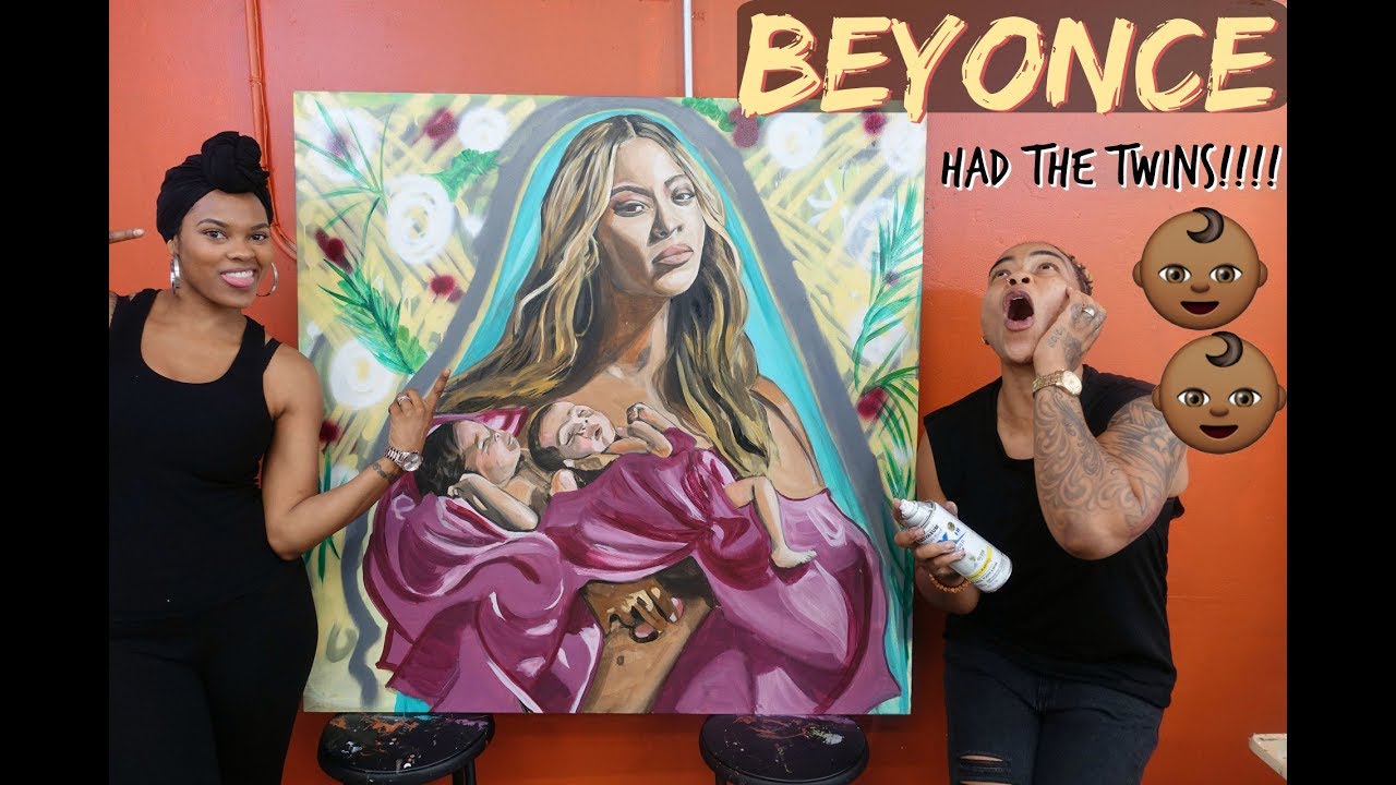 1280x720 Beyonce Twins Revealed Time Lapse Beyonce Painting With Twins - Beyonce Painting