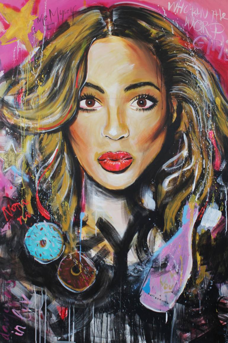 770x1158 Saatchi Art Beyonce! Painting By Suzette Huwae - Beyonce Painting
