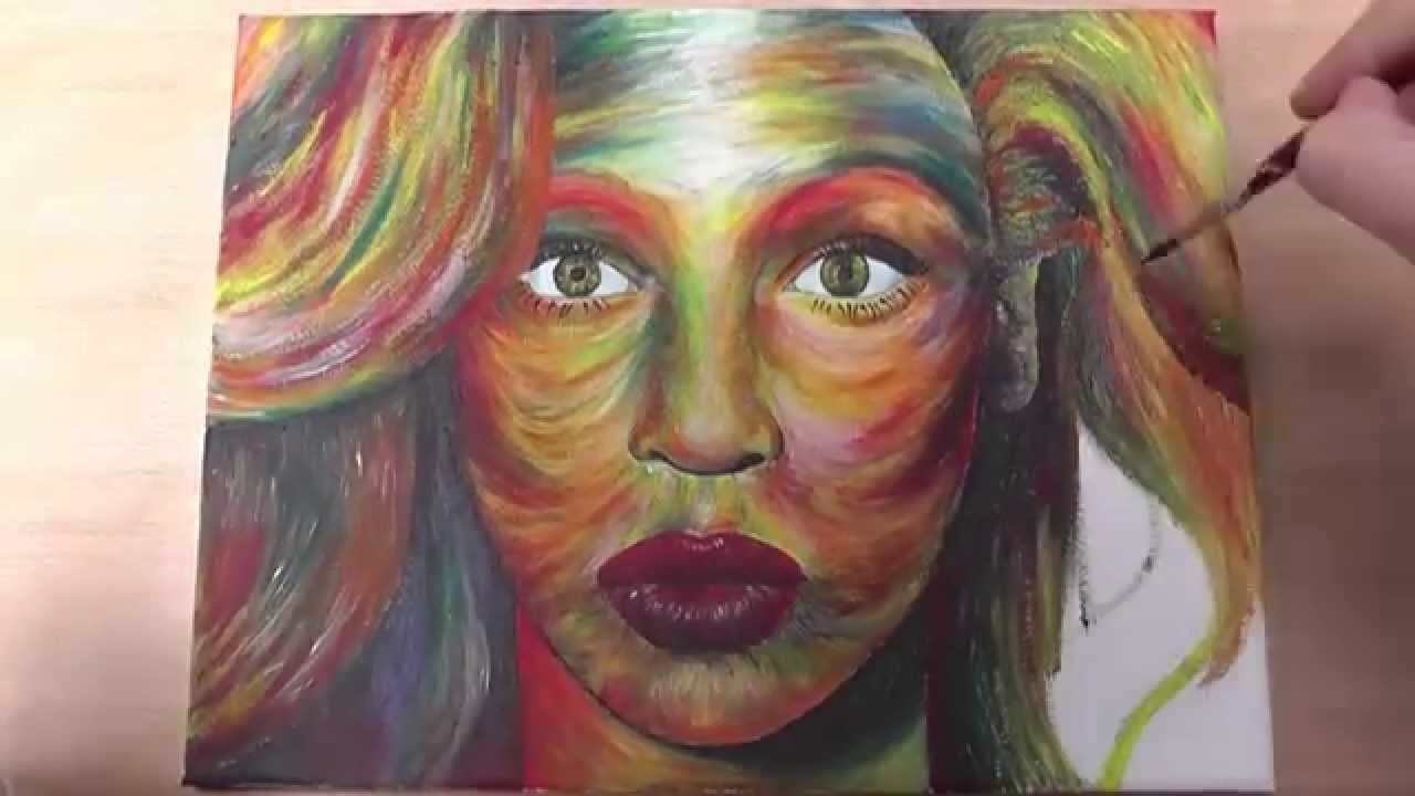 1280x720 Time Lapse Painting Of Beyonce - Beyonce Painting