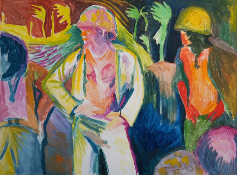 770x570 Saatchi Art Tarawa, 1943 Painting By Laura Bianco - Bianco Painting