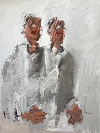 381x508 Te Dit Qu'On Se Jette Un Petit Bianco By Terra, 2017 - Bianco Painting