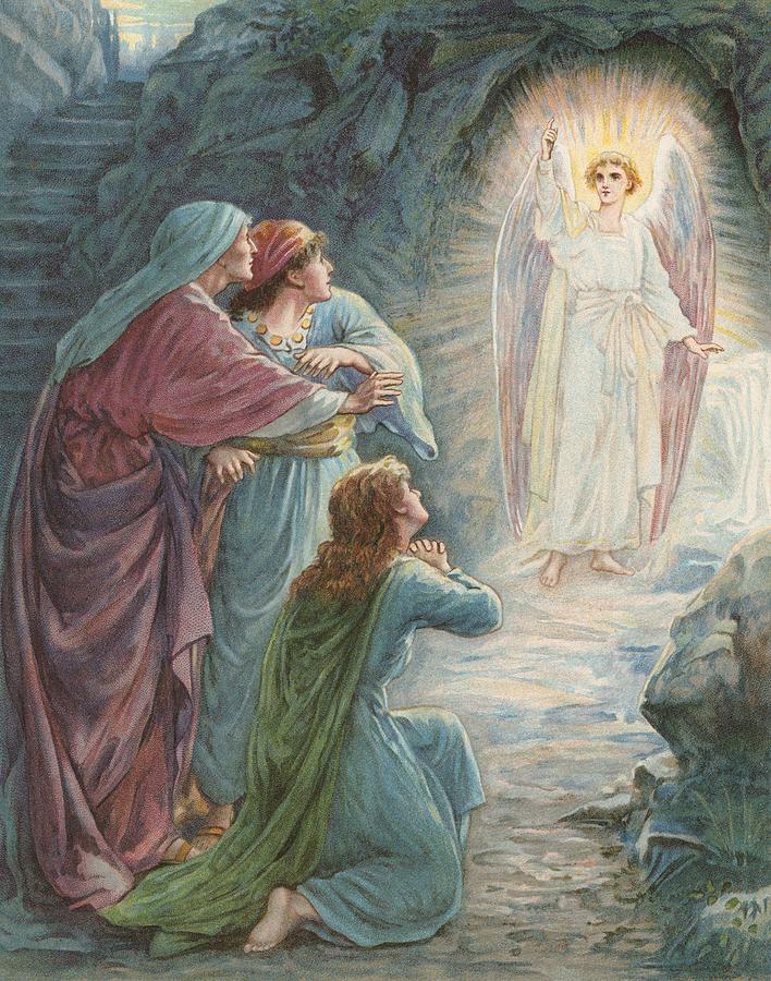 708x900 The Appearance Of The Angel Painting By Ambrose Dudley - Bible Story Painting