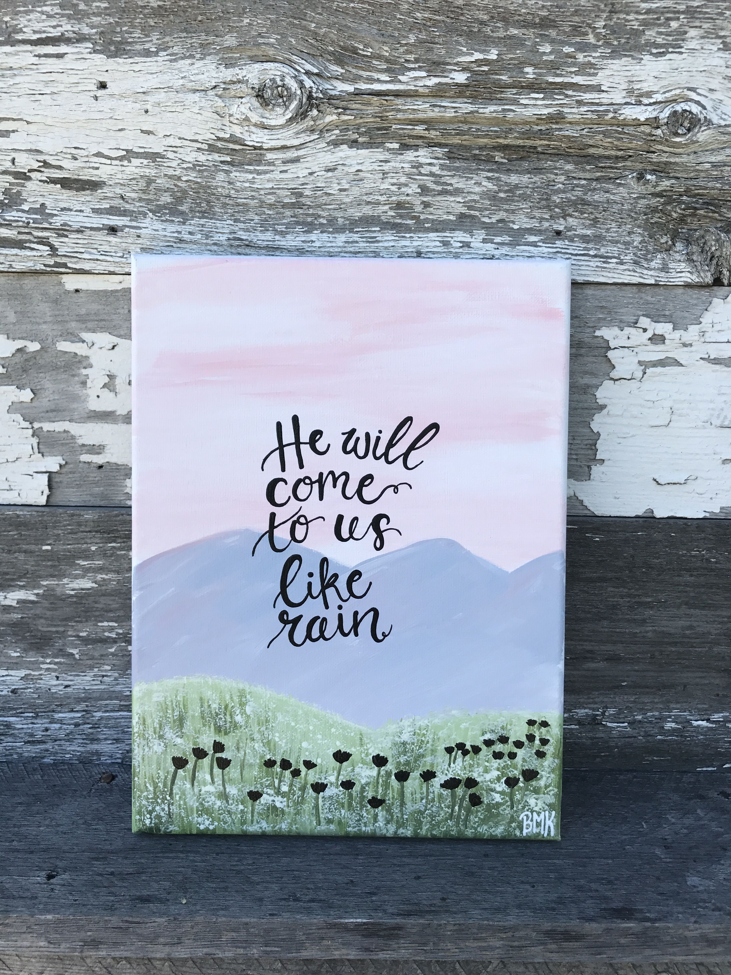 3024x4032 He Will Come To Us Like Rain Bible Verse Canvas Painting Art - Bible Verse Painting