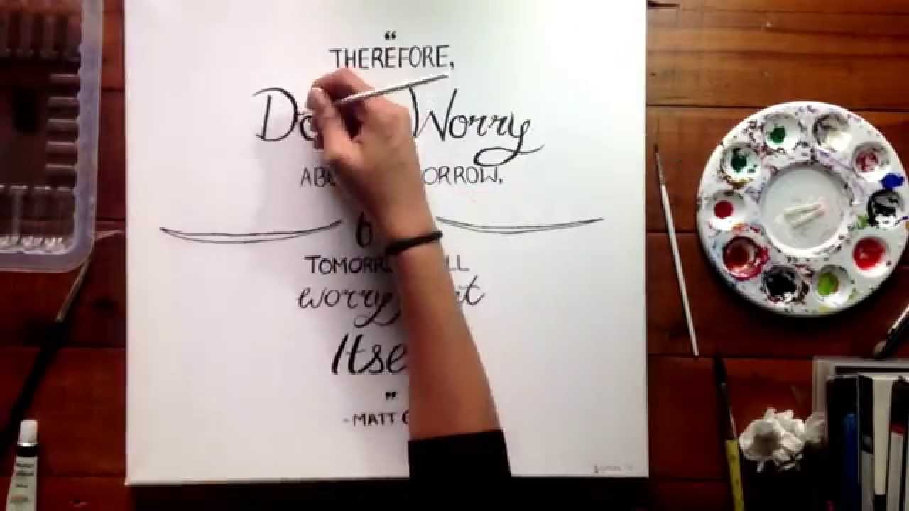 1280x720 Watercolour Painting Calligraphy - Bible Verse Painting