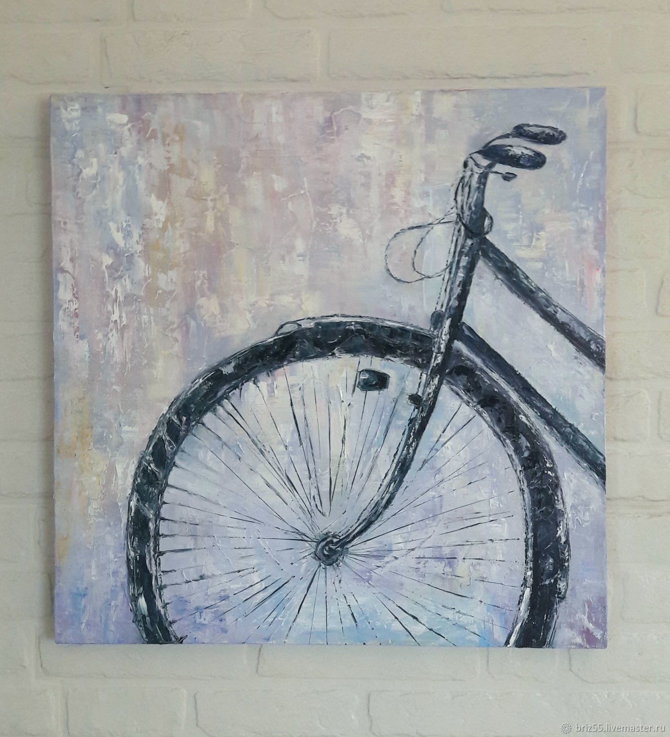 1363x1500 Modular Oil Painting Bicycle Shop Online On Livemaster - Bicycle Oil Painting
