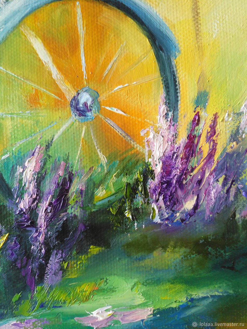 1000x1333 Oil Painting Of Lavender Bicycle, Canvas 5060 Cm, Lilac Shop - Bicycle Oil Painting