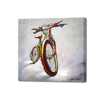 350x350 Still Life Bike Oil Painting Pop Bicycle Pop Art Painting - Bicycle Oil Painting