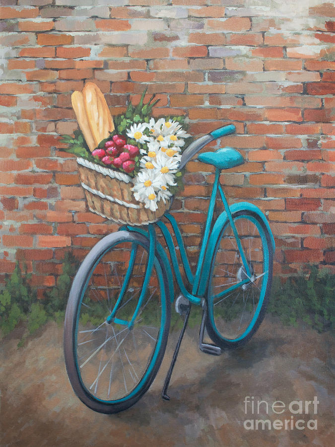 675x900 Urban Bicycle Painting By Carol Pascale - Bicycle Painting