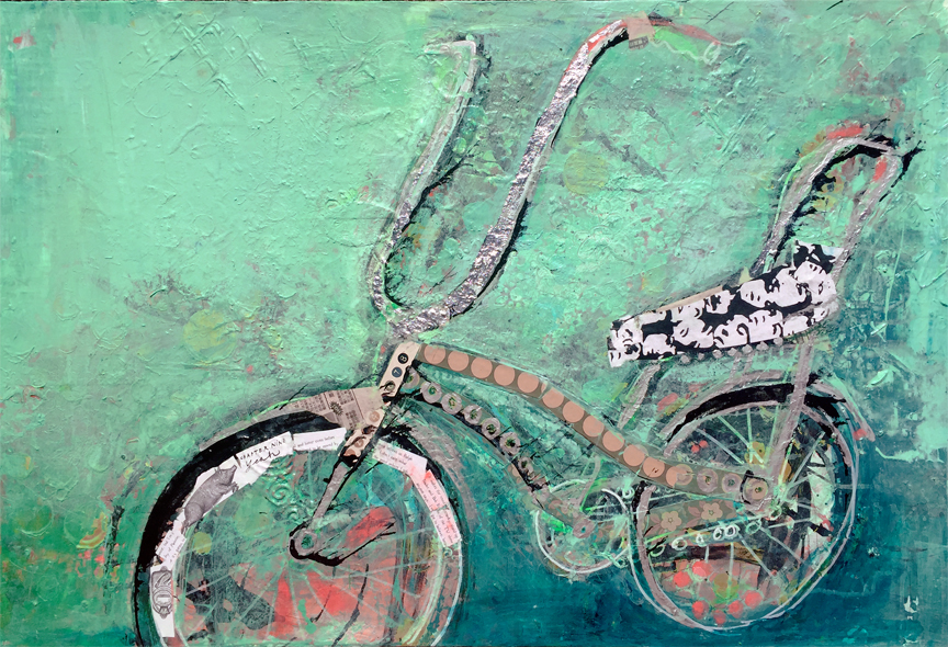 864x590 Bike Art Kelliedayart - Bicycle Painting Art