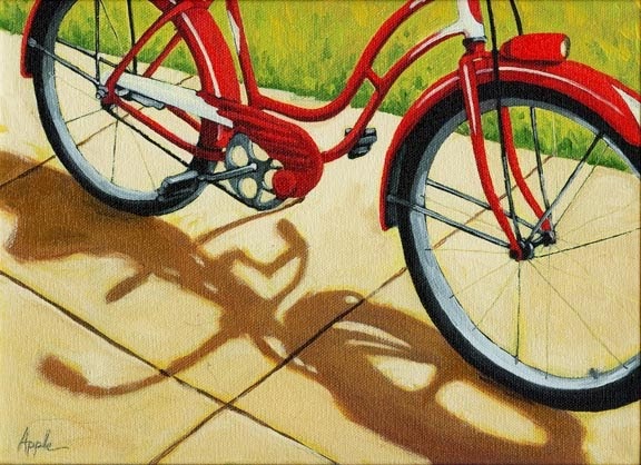 576x418 Painting A Day Art Blog - Bicycle Painting Art