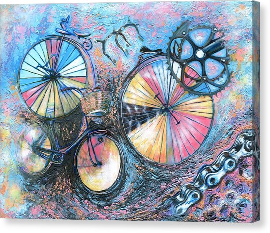 546x472 Abstract Bicycle Painting Painting By Marion Yeo - Bicycle Painting On Canvas