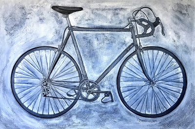 400x264 Bicycle Art - Bicycle Painting On Canvas