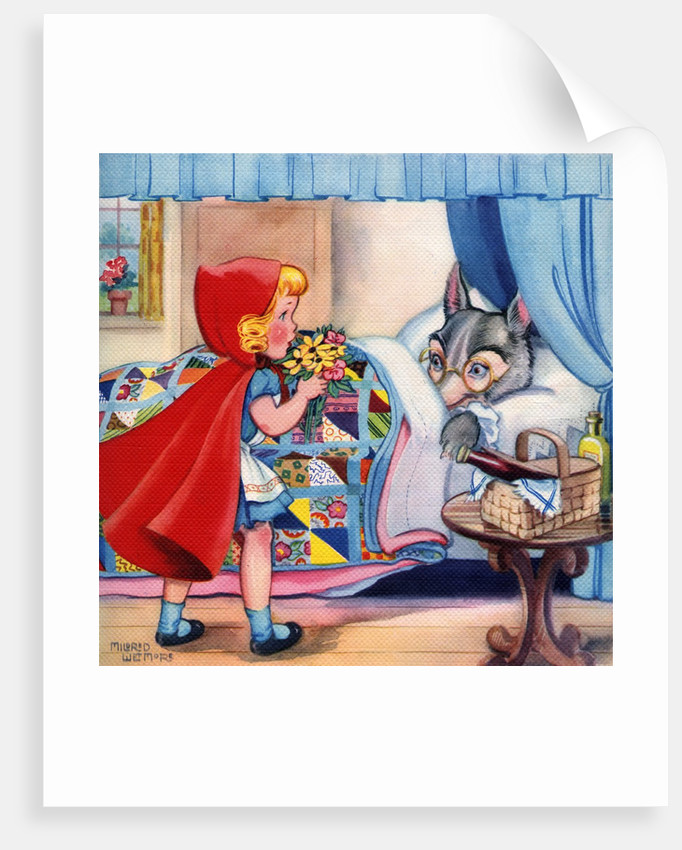 682x850 Big Bad Wolf Disguised In Grandmother's Bed Posters Amp Prints By Corbis - Big Bad Wolf Painting