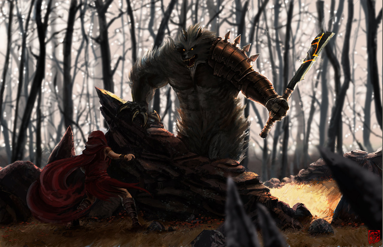 1280x827 Lrrh The Big Bad Wolf By Changinghand - Big Bad Wolf Painting