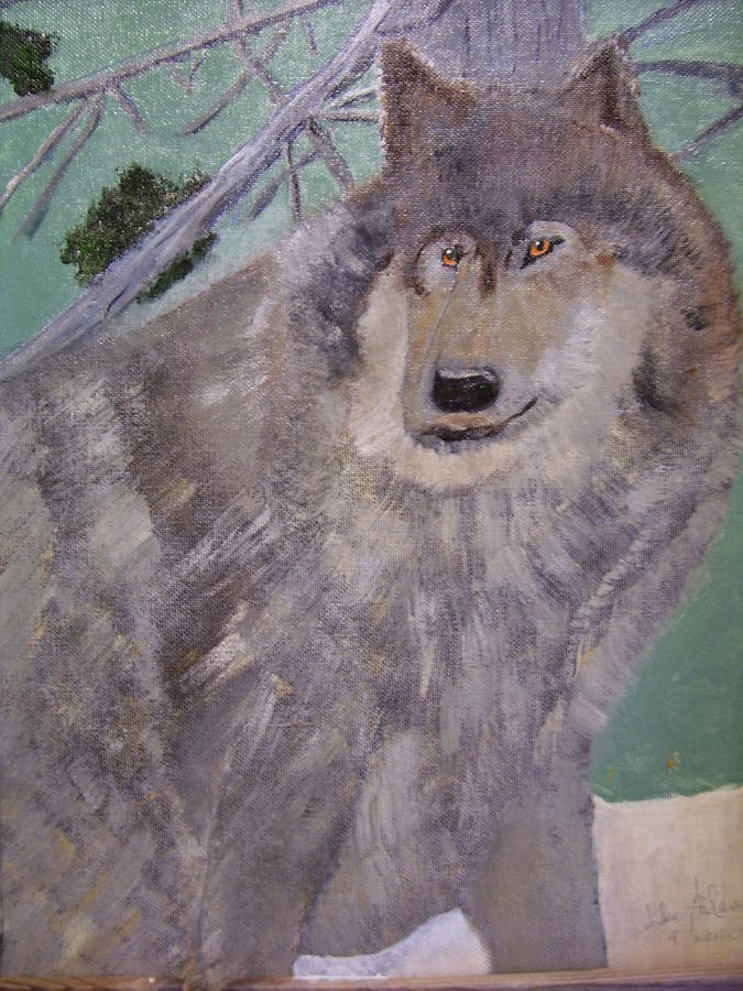 675x900 The Big Bad Wolf Painting By Swabby Soileau - Big Bad Wolf Painting