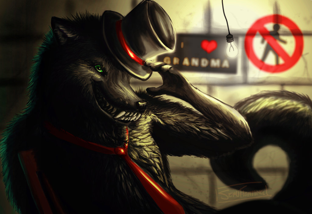 1024x704 Big Bad Wolf Speedpainting By Semifloating - Big Bad Wolf Painting