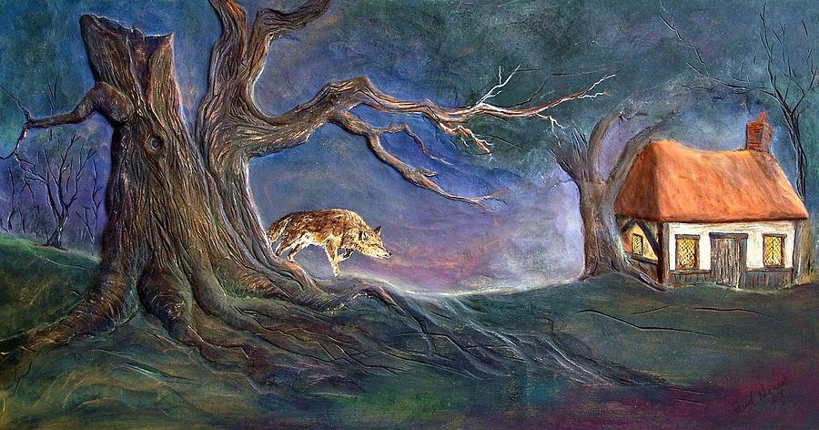 900x472 Big Bad Wolf Painting By Paul Nixon - Big Bad Wolf Painting