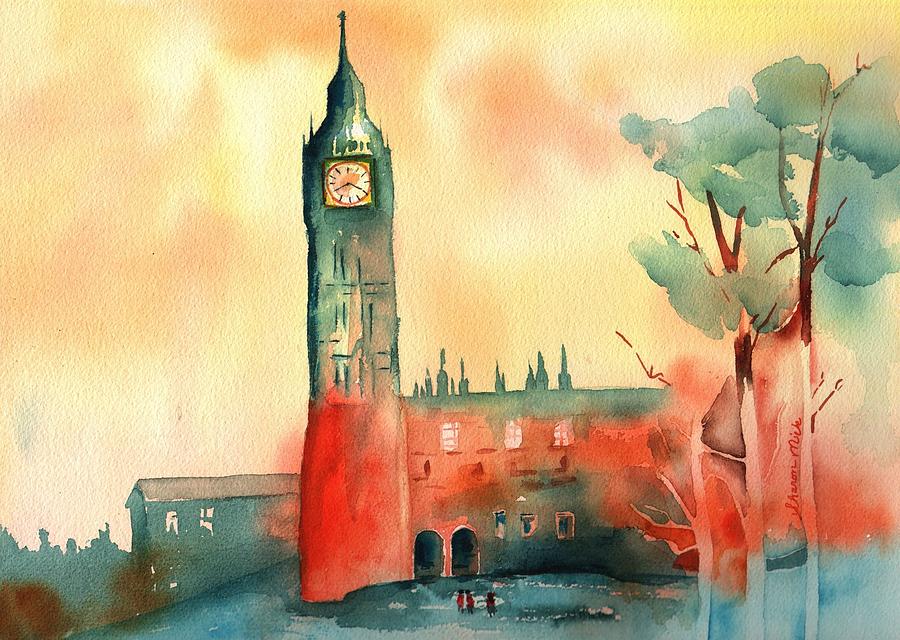 900x640 Big Ben Elizabeth Tower Painting By Sharon Mick - Big Ben Painting
