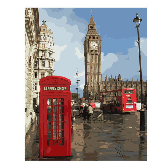 640x640 Ween London City Painting By Numbers Modern Big Ben Digital Wall - Big Ben Painting