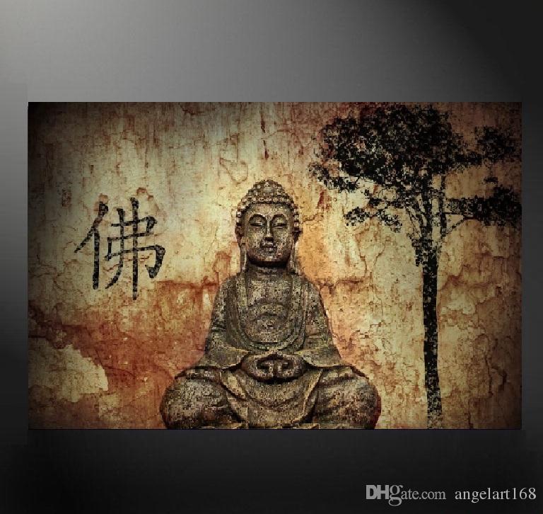 768x726 2018 Unframed Big Buddha Poster Giclee Wall Art Oil Painting - Big Buddha Painting