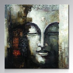 300x300 Asian Art Hand Painted Large Buddha Face Canvas Wall Art Abstract - Big Buddha Painting