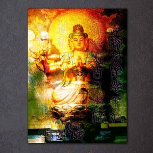 300x300 1 Piece Canvas Art Large Buddha Wall Art Meditation Canvas - Big Buddha Painting