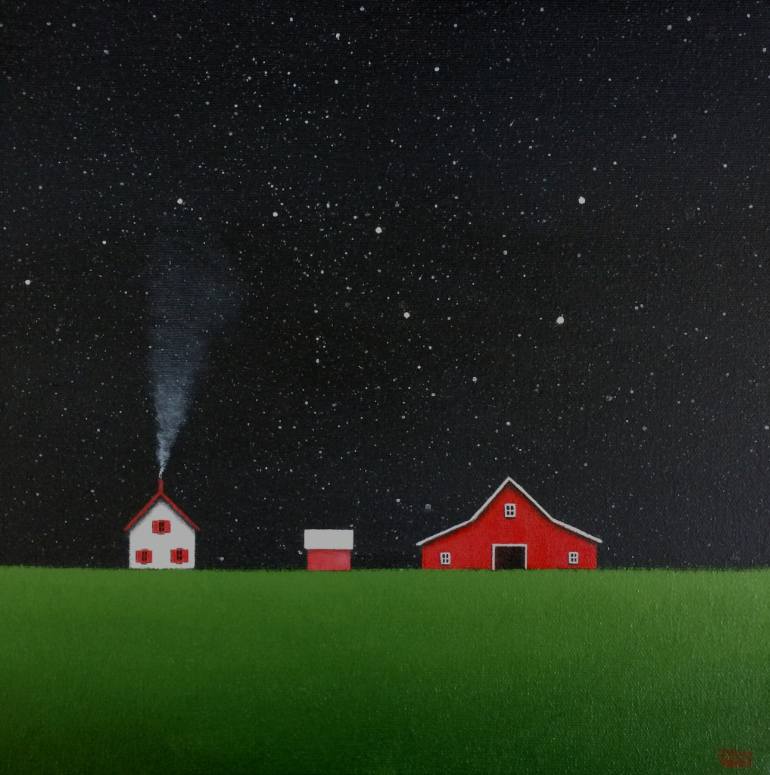 770x775 Saatchi Art Under The Big Dipper Painting By Sharon France - Big Dipper Painting