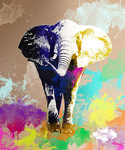 251x300 Namibia Paintings Fine Art America - Big Elephant Painting