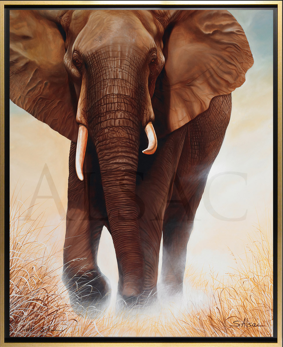 977x1200 The Big One Hyperrealistic Painting Of An Elephant - Big Elephant Painting