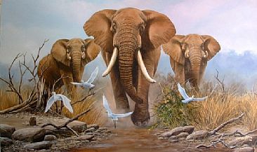 366x217 Big Tusker - Big Elephant Painting