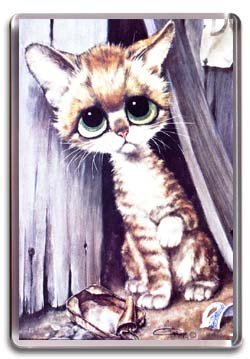250x359 Mobile - Big Eyed Cat Painting