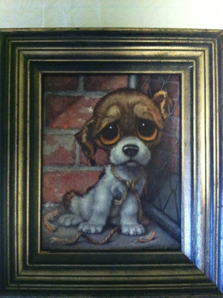 Big Eyed Dog Painting