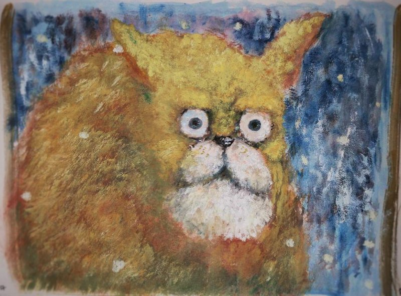 800x591 Big Eyed Dog By Roger Art Illery - Big Eyed Dog Painting