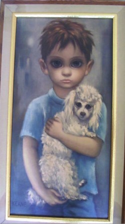 250x446 Keane - Big Eyed Dog Painting