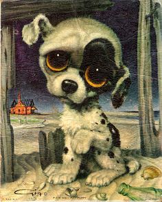 236x294 15 Best Dog Artwork - Big Eyed Dog Painting