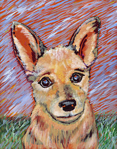 235x300 Big Eyed Dog Paintings - Big Eyed Dog Painting