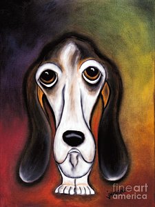225x300 Big Eyed Dog Paintings - Big Eyed Dog Painting