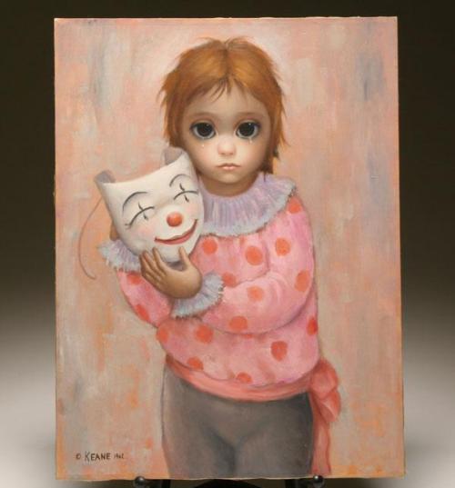 500x537 Big Eyes Painting By Margaret Keane - Big Eyed Girl Painting