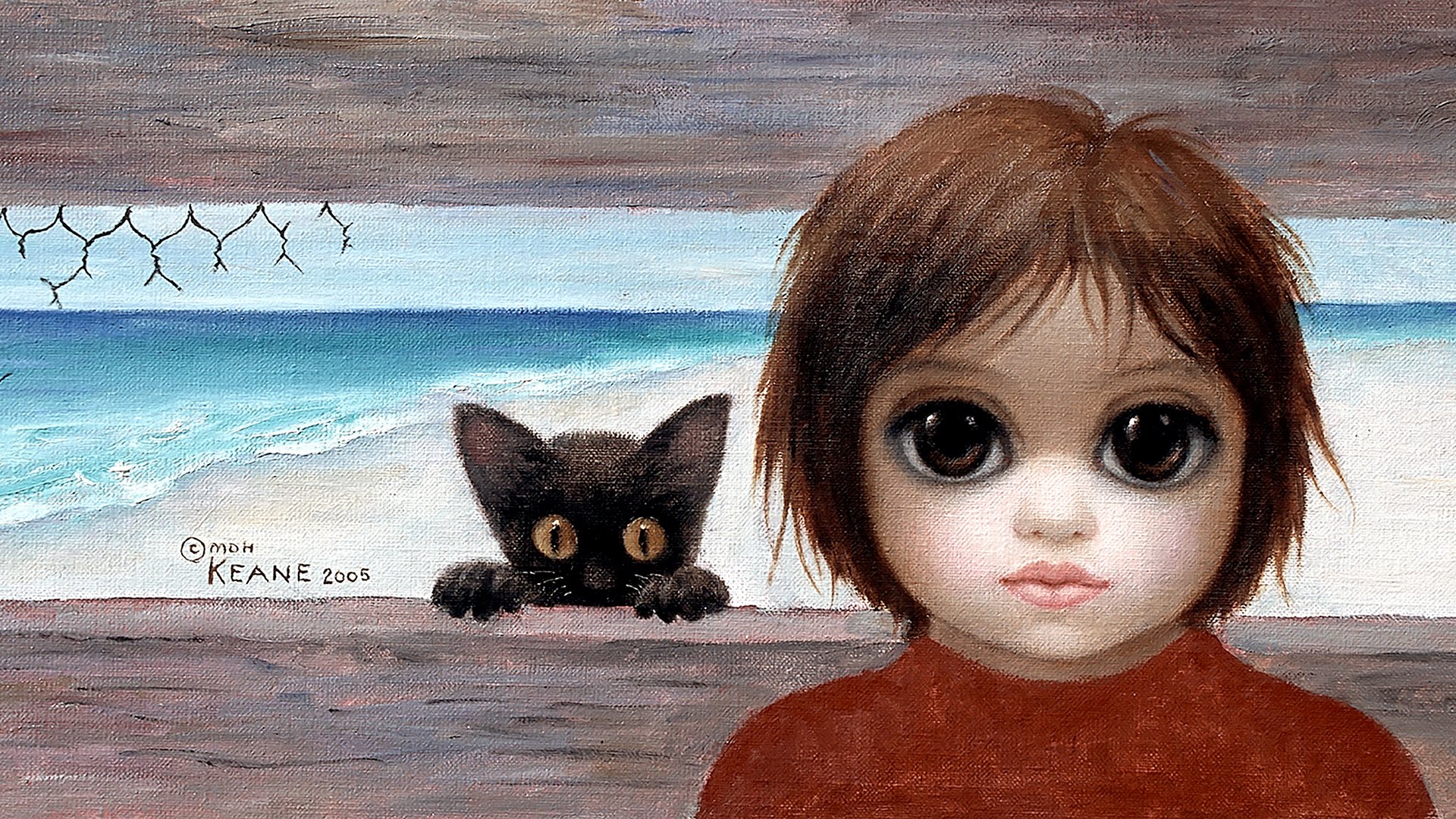 1920x1080 Margaret Keane, Painter Behind Tim Burton'S - Big Eyed Girl Painting