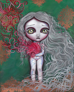 240x300 Big Eyed Girl Art Fine Art America - Big Eyed Girl Painting