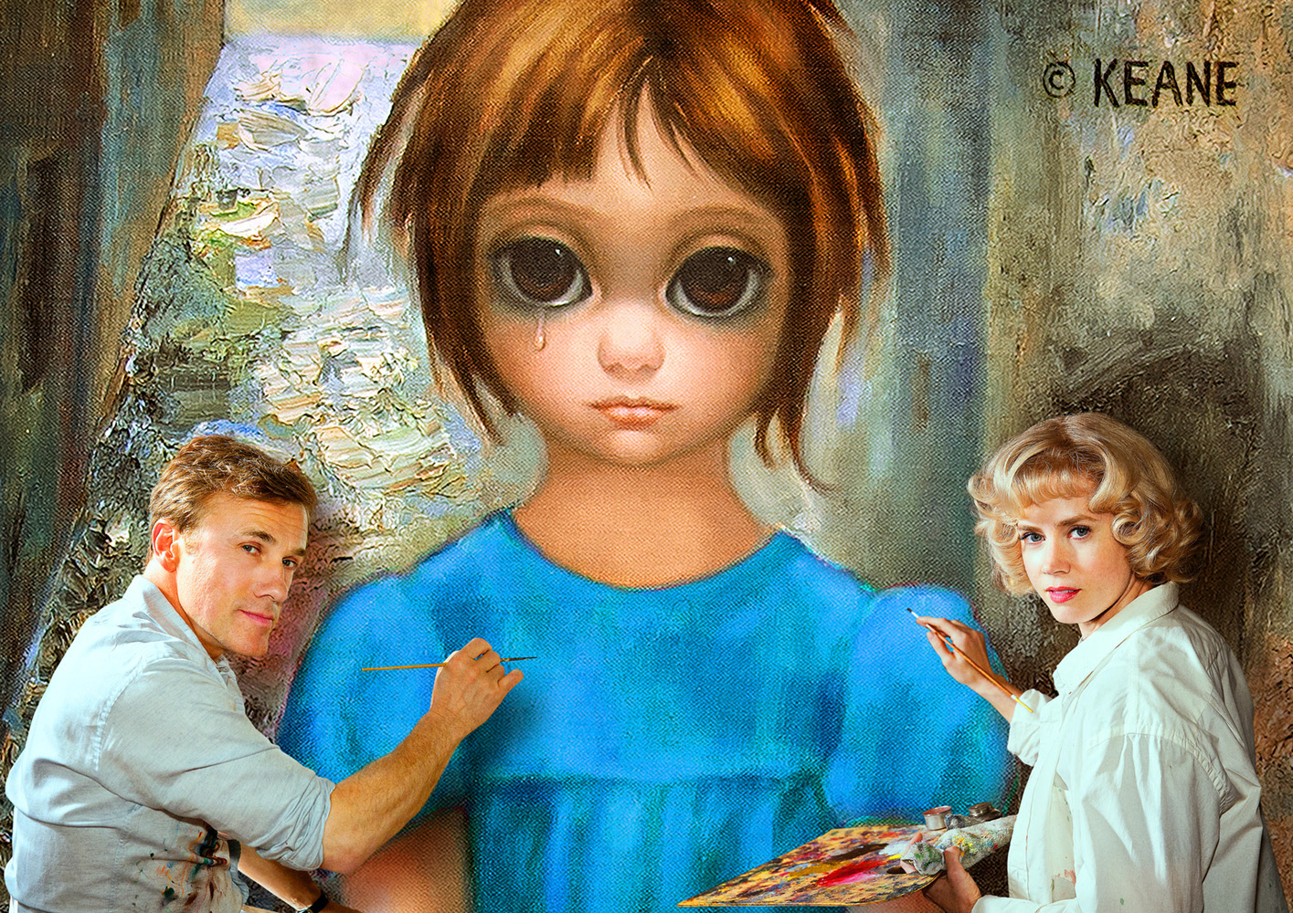 1415x1000 Big Eyes - Big Eyed Girl Painting