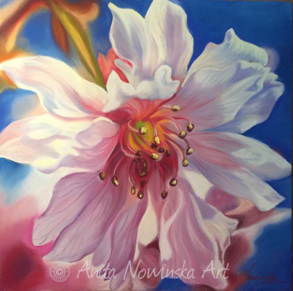 960x952 Flower Paintings Big Flowers Flower Art Anita Nowinska Art - Big Flower Painting
