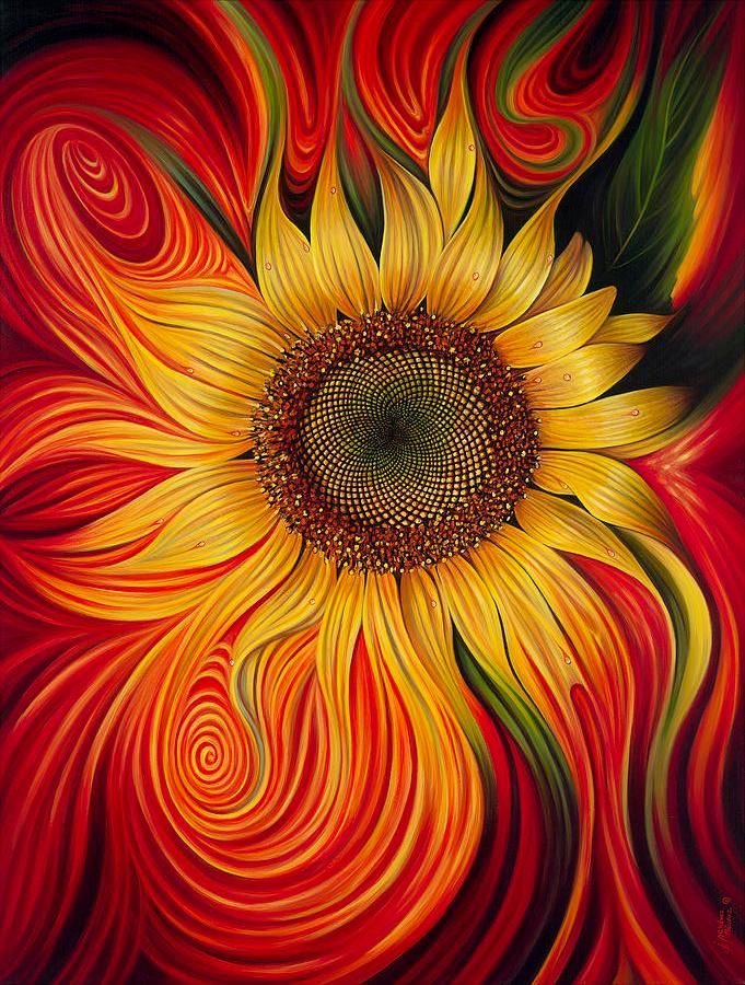 681x900 Ricardo Chavez Mendez Beautiful Paintingsart - Big Flower Painting